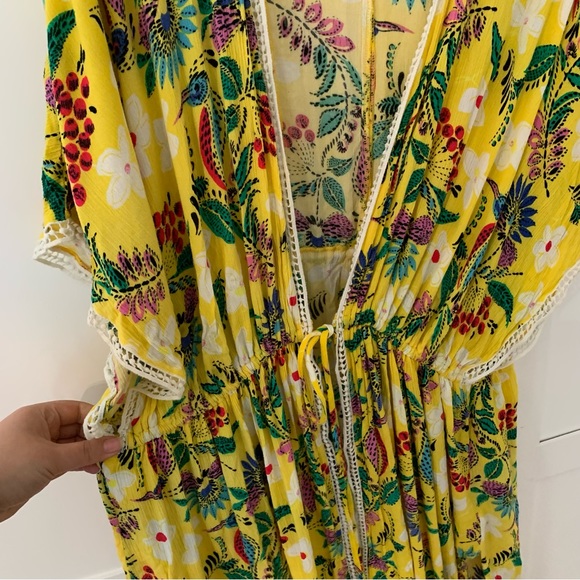 Mellisa McCarthy X Seven7 Yellow Tropical Floral Swimsuit Coverup Size 3X - Picture 11 of 13